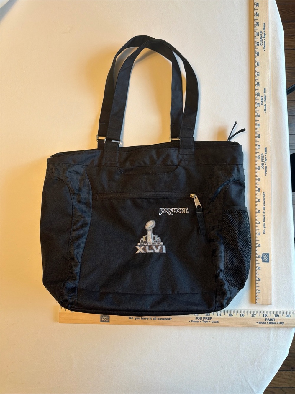 Jansport Black Tote with XLVI Embroidery